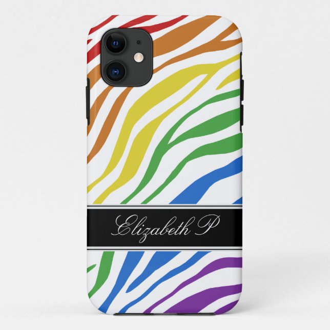 Mezcla de impresión Zebra Iris iPhone 5 Funda (Reverso)