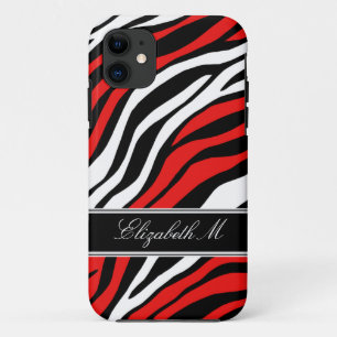 Mezcla de impresión Zebra Red iPhone 5 Funda