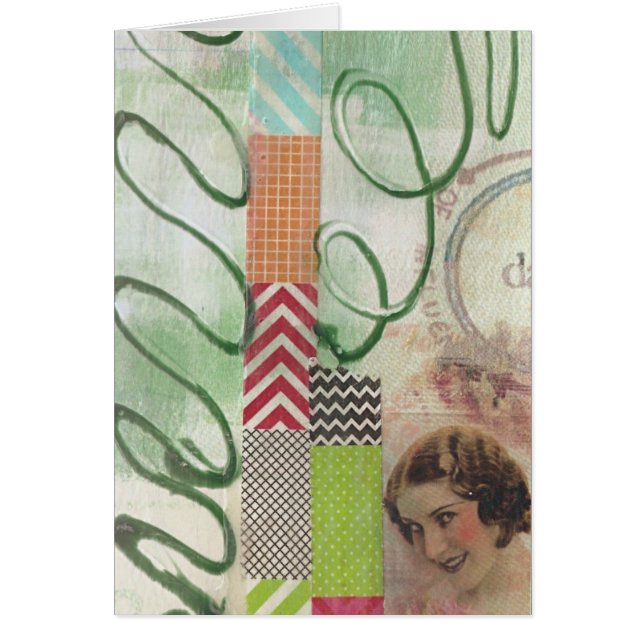 Mezcla de medios Lady Collage (Frente)