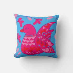 Mezcla de pájaros rosados y almohada de coincidenc