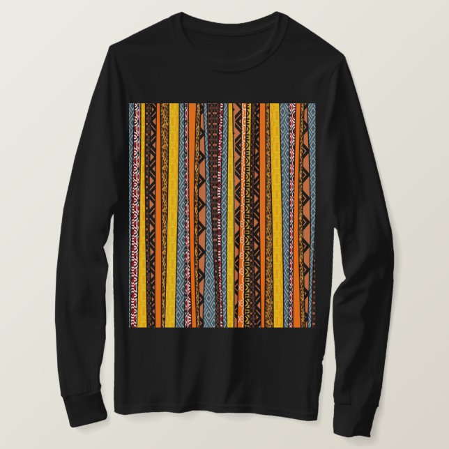 Mezcla de patrones africanos tiras de camiseta (Anverso del diseño)