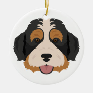Mezcla de Poodle de Bernese, Ornamento de Navidad
