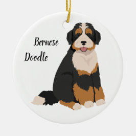 Mezcla de Poodle de Bernese, Ornamento de Navidad 