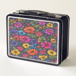 Mezcla floral colorida - Lunchbox Metalizado