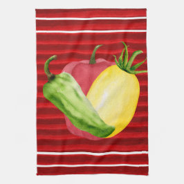 Mezcla mediterránea y toallas de cocina