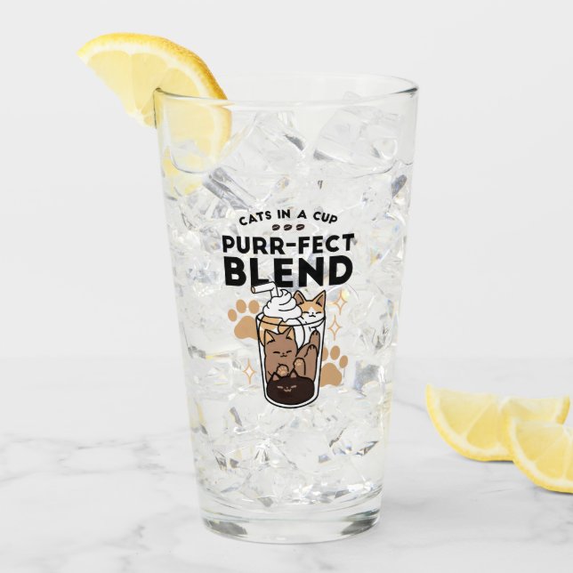 Mezcla perfecta: arte de gato y café para amantes  (Anverso (hielo))