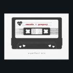 Mezcla perfecta - Combinar cinta Guardar tarjeta d<br><div class="desc">Anuncie su gran día con estilo con esta "cinta mixta" inspirada en el retro, guarde la tarjeta de fecha. Personalizar la tarjeta imprimiendo sus nombres en la parte delantera y asegúrese de incluir su ubicación y el sitio web del boda en la parte posterior. Para ajustar los colores, haga clic...</div>