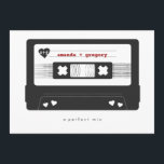 Mezcla perfecta - Combinar cinta Guardar tarjeta d<br><div class="desc">Anuncie su gran día con estilo con esta "cinta mixta" inspirada en el retro, guarde la tarjeta de fecha. Personalizar la tarjeta imprimiendo sus nombres en la parte delantera y asegúrese de incluir su ubicación y el sitio web del boda en la parte posterior. Para ajustar los colores, haga clic...</div>