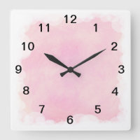 Mezcla rosa burbujas blancas y reloj de pared de n
