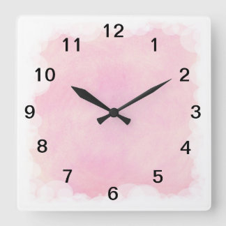Mezcla rosa burbujas blancas y reloj de pared de n