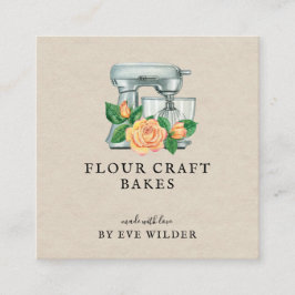 Mezclador de acuarela Floral Baker Bakery Tarjeta 
