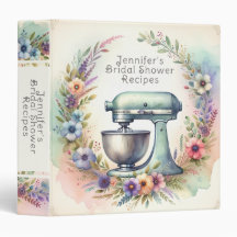 Mezclador de acuarela y ducha de novia con flores