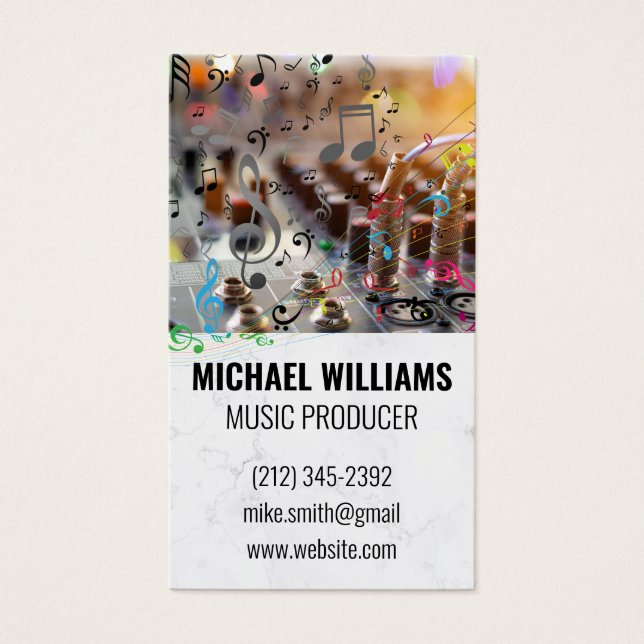 Mezclador de tarjetas de sonido | Notas musicales (Frente)