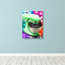 Mezclador Stand Funky Resumen Arte Rosa Verde