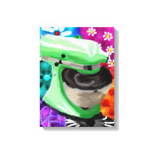 Mezclador Stand Funky Resumen Arte Rosa Verde