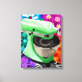 Mezclador Stand Funky Resumen Arte Rosa Verde