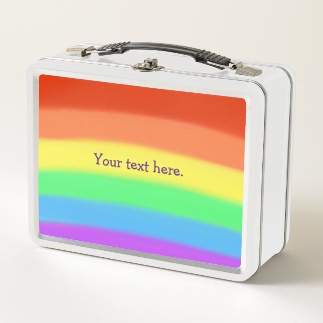 Mezclas de arco iris curvo, tu texto, caja de almu (Anverso)