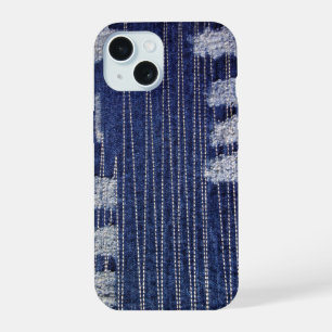 Mezclilla índigo grunge con costura decorativa