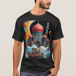 Mezquita Eid Mubarak con camiseta de globos para h