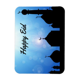 Mezquita feliz de Eid con rayos de sol - imán flex