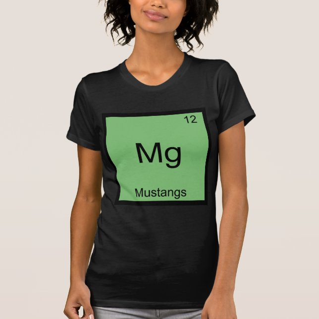 Mg - Camiseta de Elemento Divertido de Química de  (Anverso)