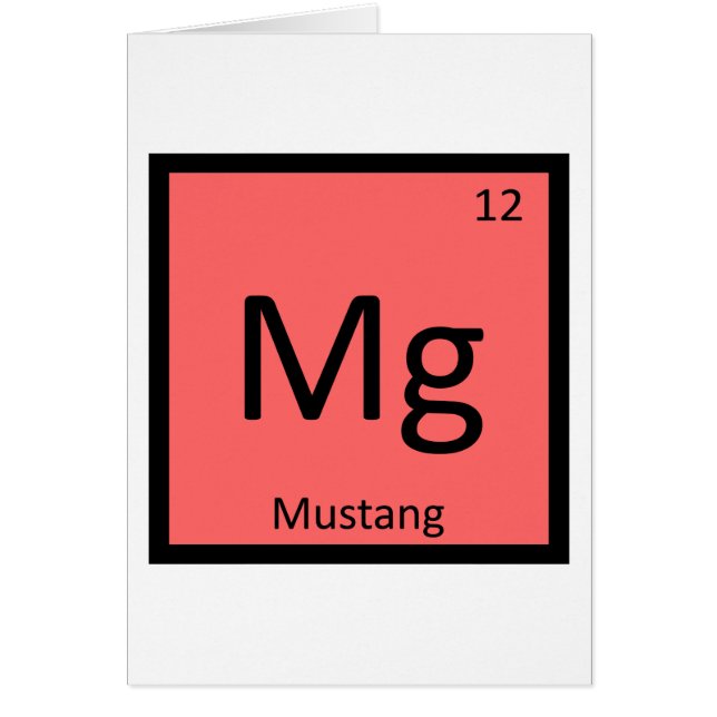 Mg - Mesa Periódica De Química De Caballo De Musta (Frente)