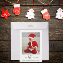 Mi 1ª Foto de Navidad Individual | Minimalista Mod