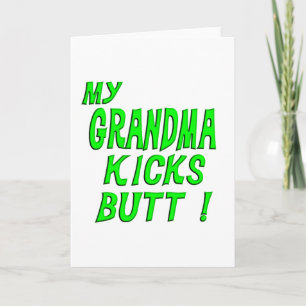 ¡Mi abuela patea a Butt! Tarjeta de felicitación