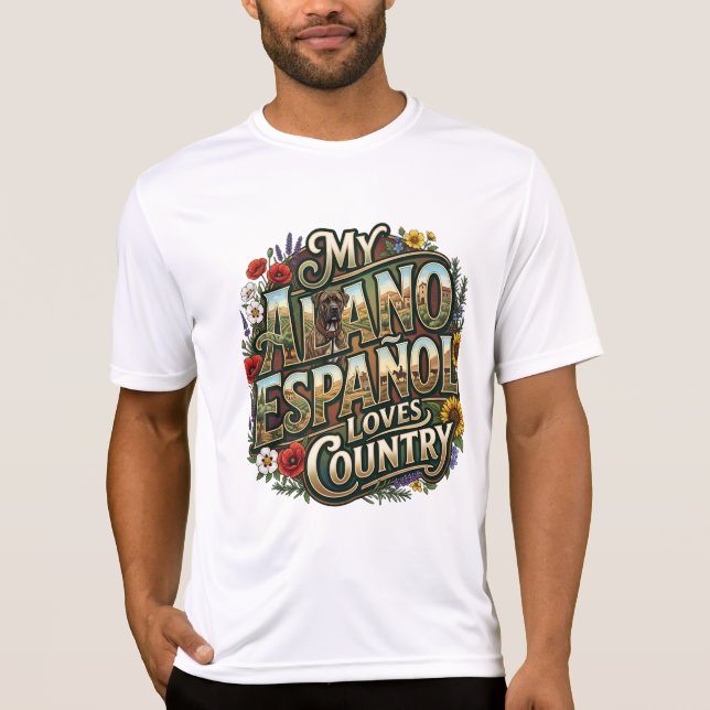 Mi Alano Español Ama Camiseta De Campo (Anverso)