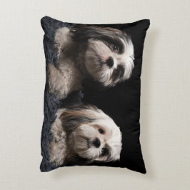 Mi almohada del acento de Shih Tzu de dos guardas