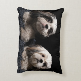 Mi almohada del acento de Shih Tzu de dos guardas