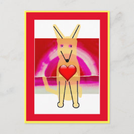 Mi amigo y corazón del perro, postal