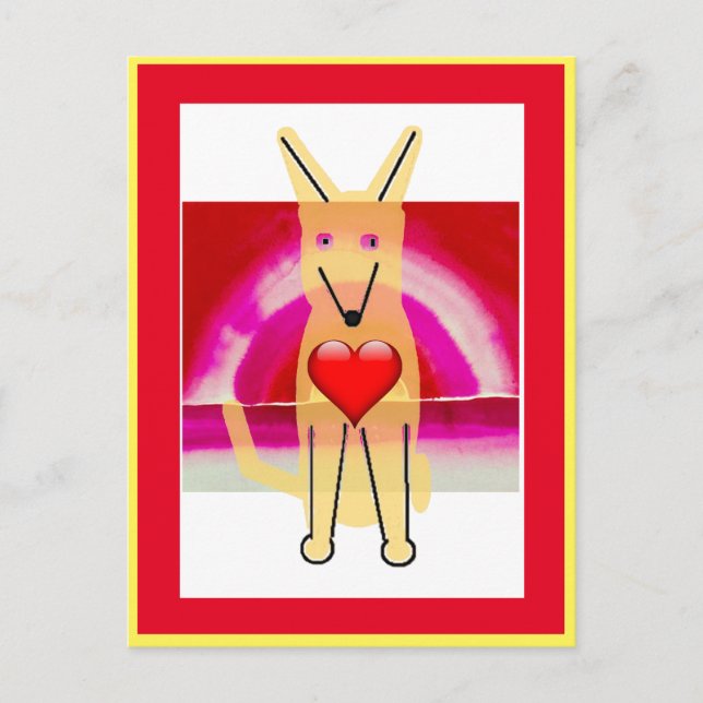 Mi amigo y corazón del perro, postal (Anverso)