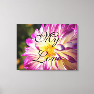 Mi Amor Lienzo Personalizado Arte Impreso Flor Dah