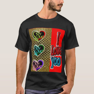 Mi Amor Mi Mamá Mi Papá Camiseta Floral Dorada