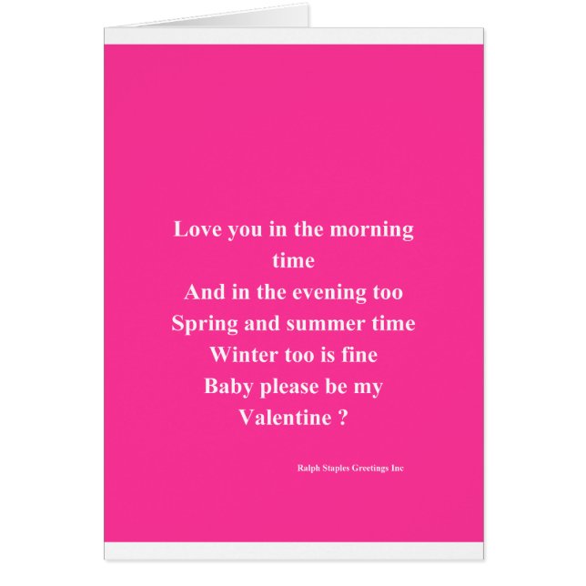 Mi amor mi San Valentín (Frente)