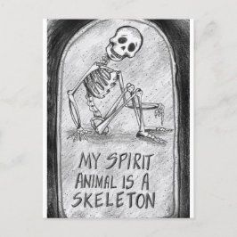 Mi animal espiritual es una postal para esqueletos