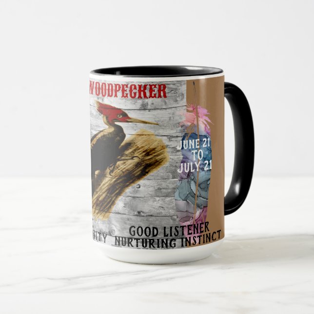 "Mi Animal Espiritual" La Taza de Café del Pájaro  (Anverso derecho)