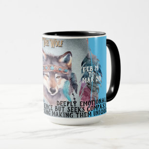 "Mi Animal Espiritual" Taza de Café del Lobo