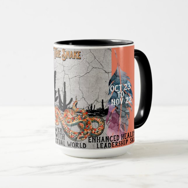 "Mi Animal Espiritual" Taza de Café La Serpiente (Anverso derecho)