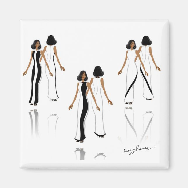 Mi arte de la moda - imán cuadrado (Frente)