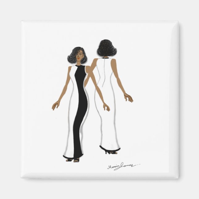 Mi arte de la moda - imán cuadrado (Frente)