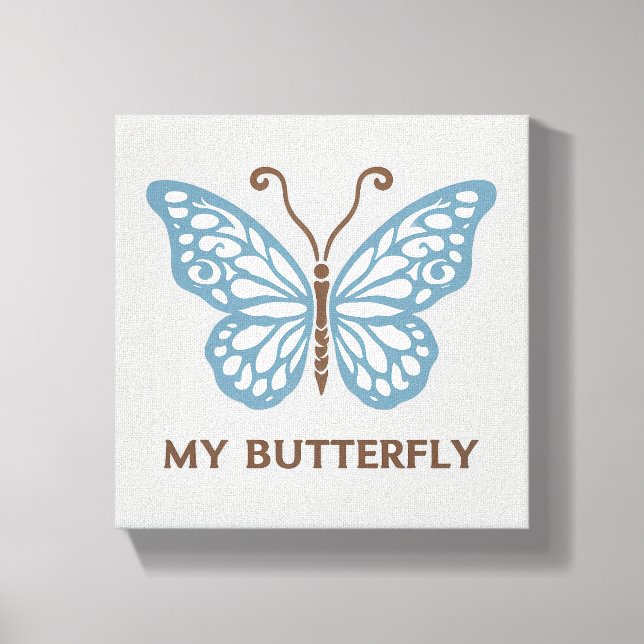 Mi arte en la pared de lienzo de mariposa (Anverso)