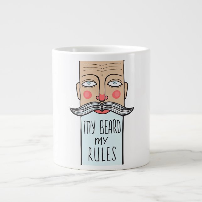 Mi barba, mi taza de café enorme de las reglas (Frente)
