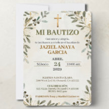 Mi Bautizo para Niño o Niña Invitación