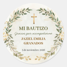 Mi Bautizo Stickers Personalizados Etiquetas de Ba