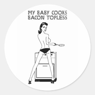 Mi bebé cocina Pegatinas de bacon