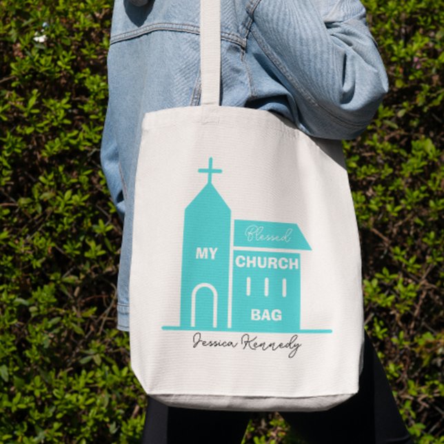 Mi bendita bolsa de la iglesia azul nombre persona (Subido por el creador)