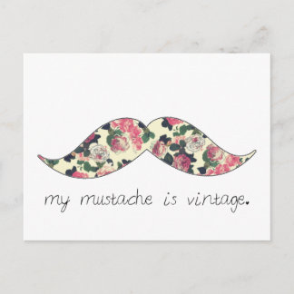 mi bigote es una postal vintage