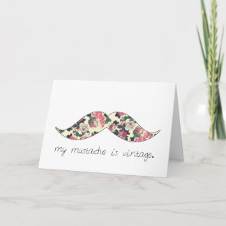 mi bigote es una tarjeta vintage